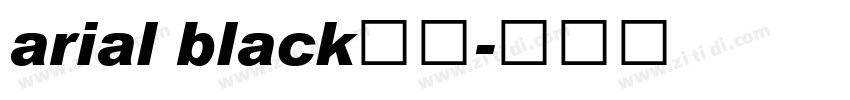 arial black字体字体转换